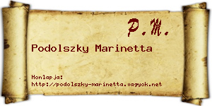 Podolszky Marinetta névjegykártya
